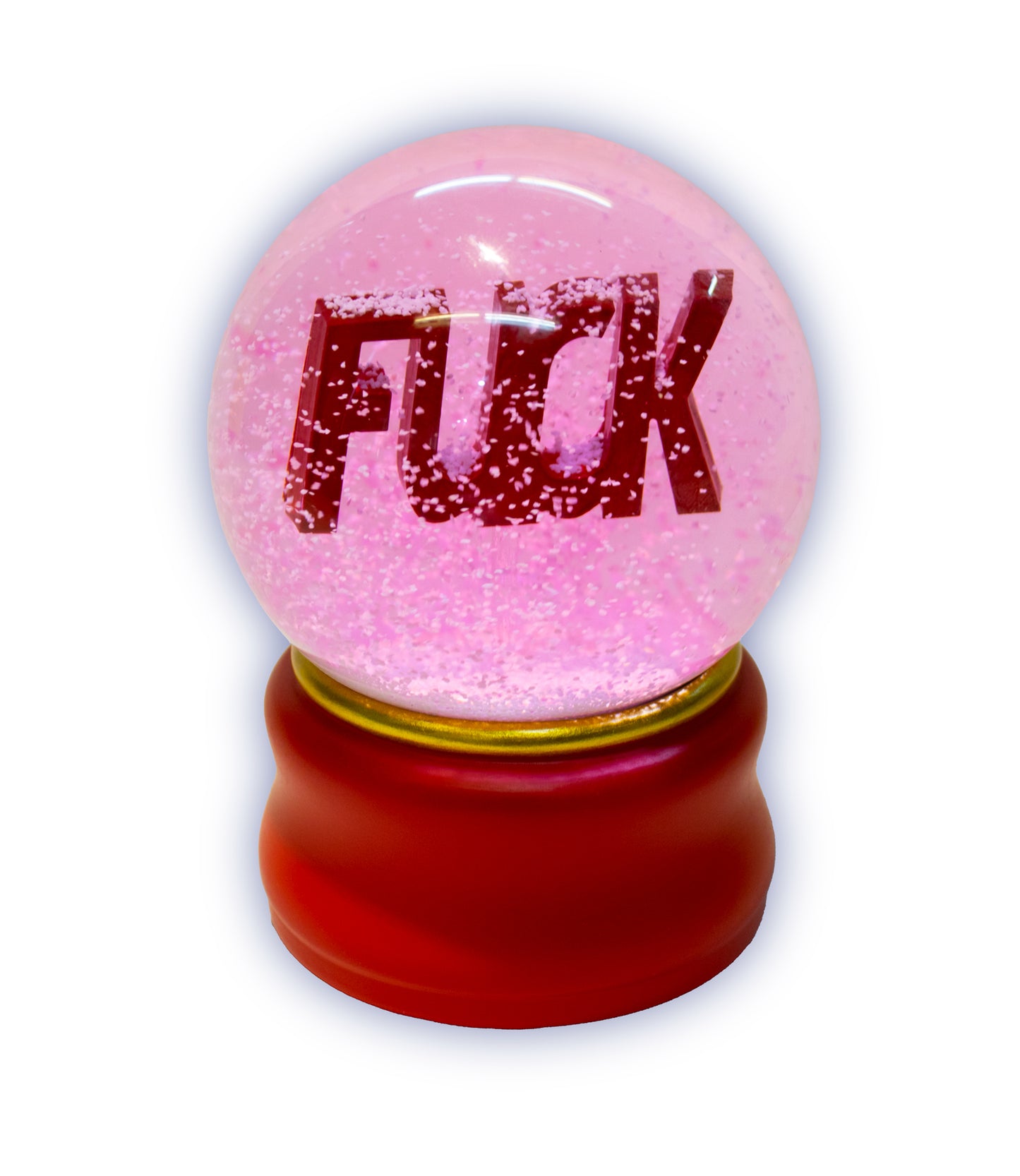FGlobe blushing pink commemorative snow globe collectible