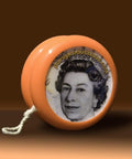 Ligorano Reese's custom Duncan Yo-Yo with British sterling 10 pound note on front and back. Queen Elizabeth II on front. From Pure Products USA.